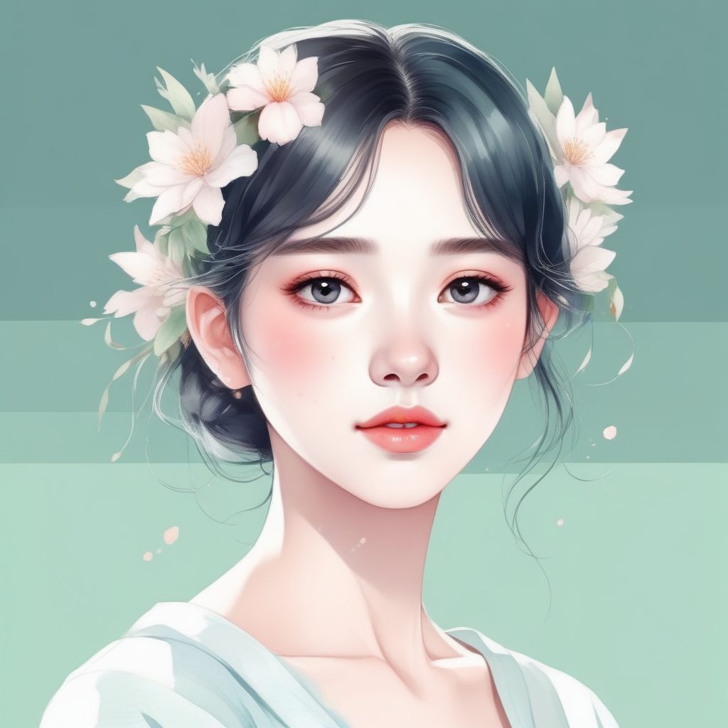 💧清新治愈：水彩透明感动漫头像，在线生成头像的仙气选择