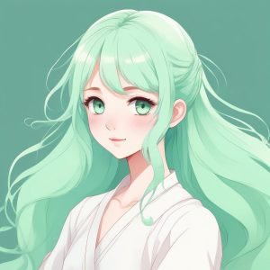 🌿 清新治愈!透明水彩质感极简动漫头像