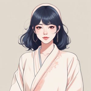 🌸日系清冷感动漫美少女：极简线条AI生成头像精选