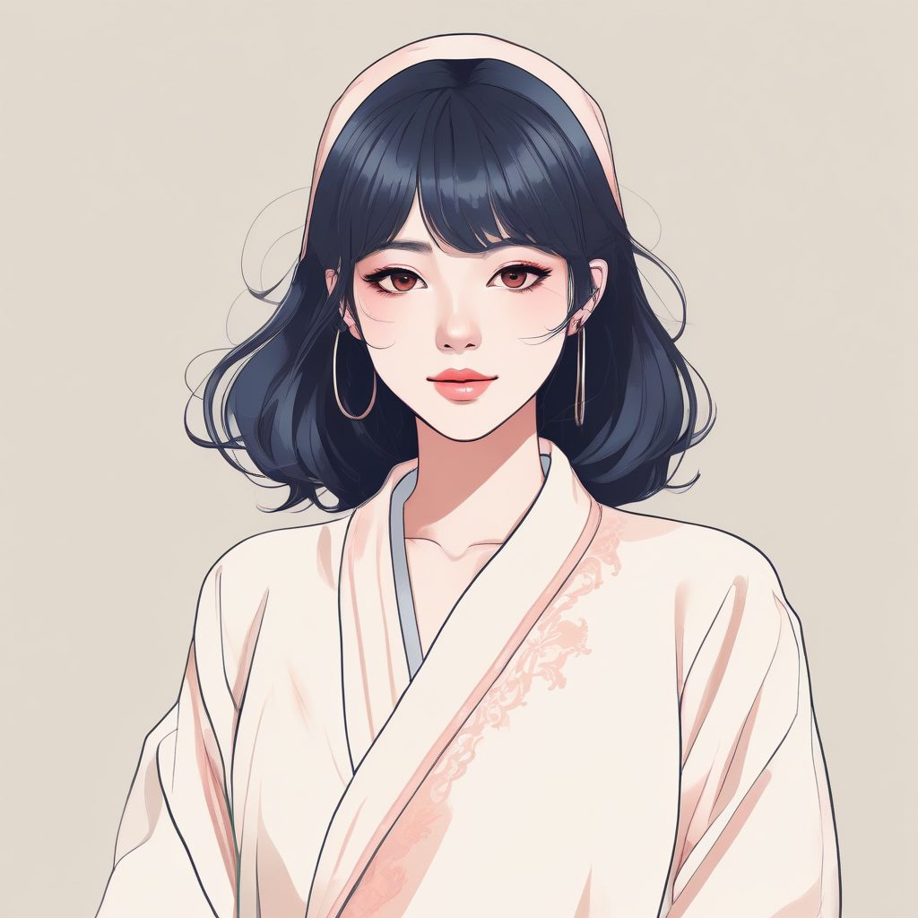🌸日系清冷感动漫美少女：极简线条AI生成头像精选