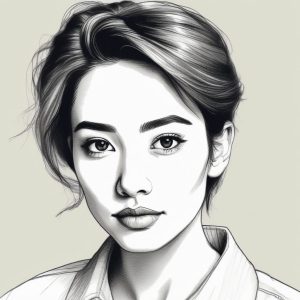 📜日系杂志速写头像：极简线条，勾勒随性之美✨
