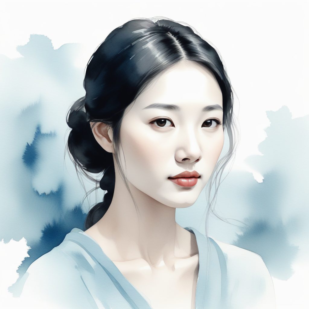 🌊如水温柔：AI生成头像中的极简水彩艺术✨