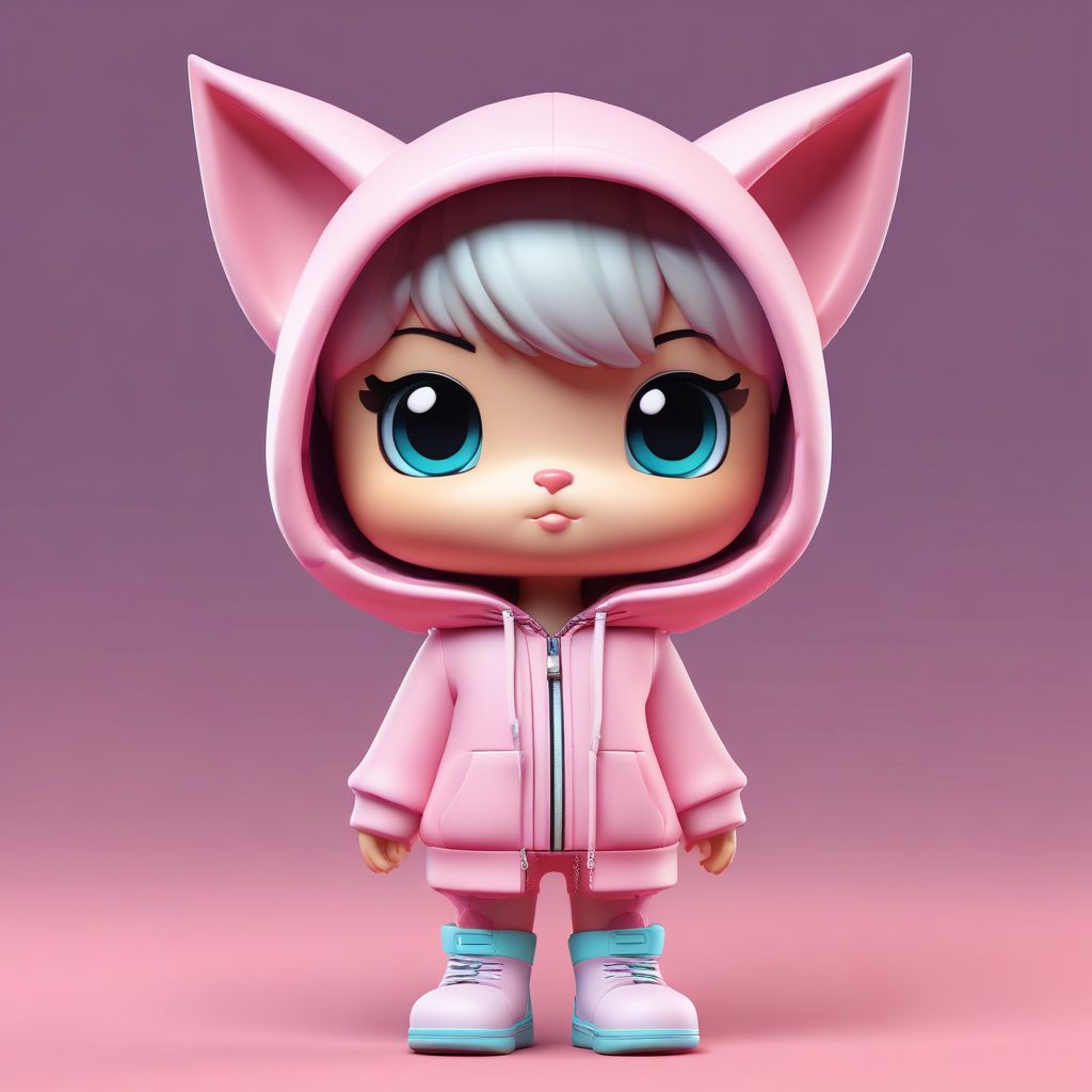 🐾 软萌暴击！Q版猫耳娘3D磨砂盲盒AI头像