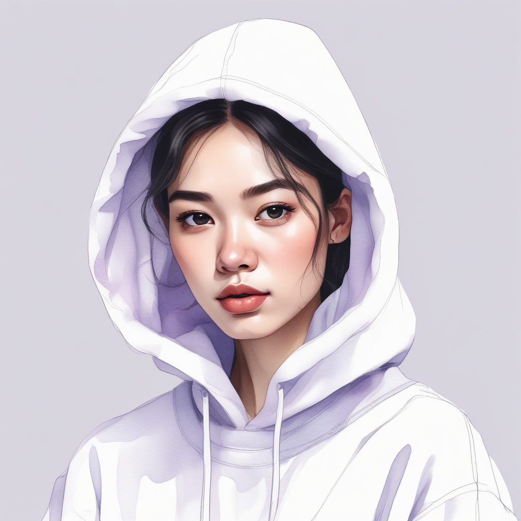 ☁️软萌元气，卫衣女孩手绘肖像头像