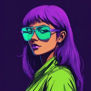 👾赛博霓虹 AI 头像生成：电子少女的亚文化美学，在线制作头像酷飒感拉满