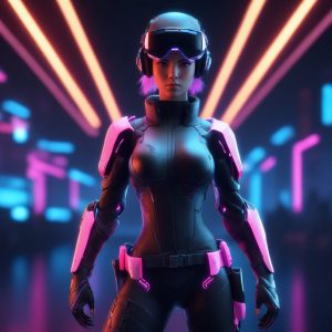 👾 赛博朋克Q版少女！机械感3D盲盒AI生成头像