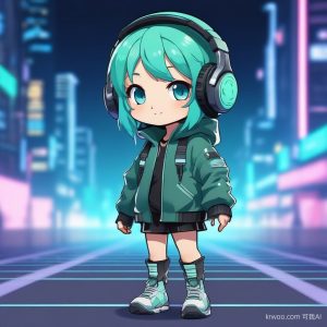 🎮 赛博朋克少女 AI 头像：霓虹幻彩下的二次元魅力