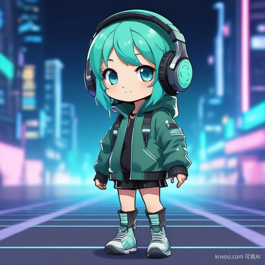 🎮 赛博朋克少女 AI 头像：霓虹幻彩下的二次元魅力