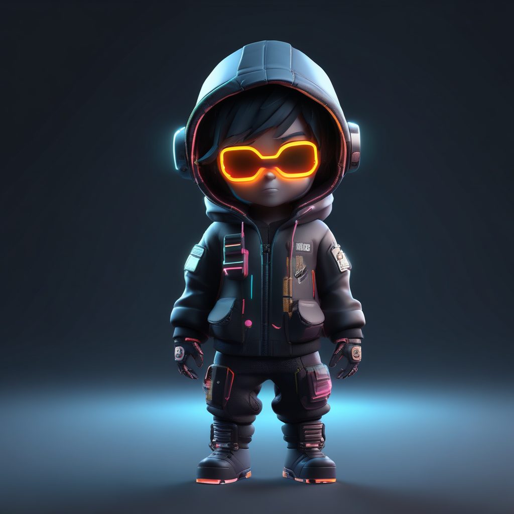 🛹赛博硬核 AI 绘画: 3D盲盒Q版电竞少年头像