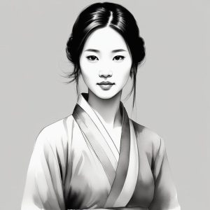 🎨水墨晕染 AI 头像生成：宣纸上的灵动少女