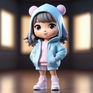 ✨ 谁能拒绝这款超可爱的AI生成头像？Q版3D潮流女孩来袭