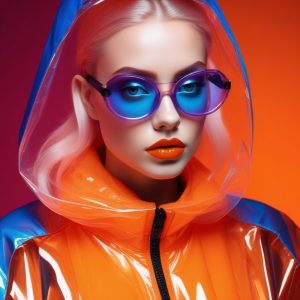 🕶️ 塑料时尚 AI 头像：透明材质的极致表达