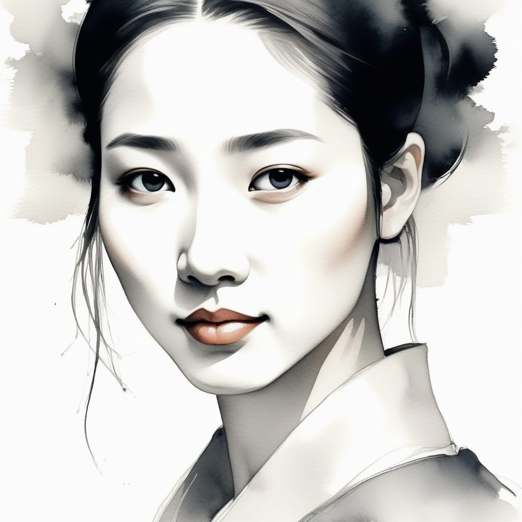 🦢素雅如霜：白描之美，最是那一低头的温柔
