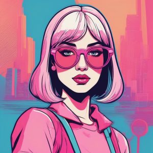 🍭糖果色胶片感！AI头像制作，元气满满的夏日活力少女