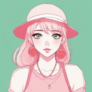 🍡糖果色系 AI 绘画: 梦幻马卡龙动漫少女头像