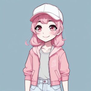 🍭甜度超标！AI头像制作：马卡龙色系Q版时尚街头少女