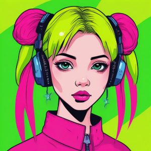 💖 甜辣风Y2K千禧亚文化AI生成头像，彩色发夹太乖张了