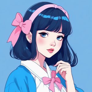 🍭 甜美韩系二次元 AI 生成头像：元气美少女的高光时刻