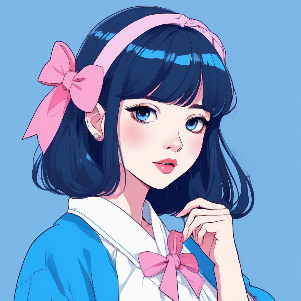 🍭 甜美韩系二次元 AI 生成头像：元气美少女的高光时刻