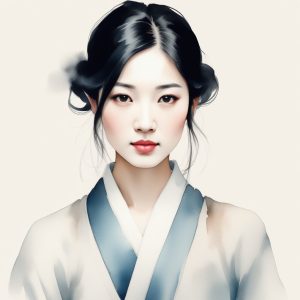 🌊 婉约如诗的新中式水彩风气质头像