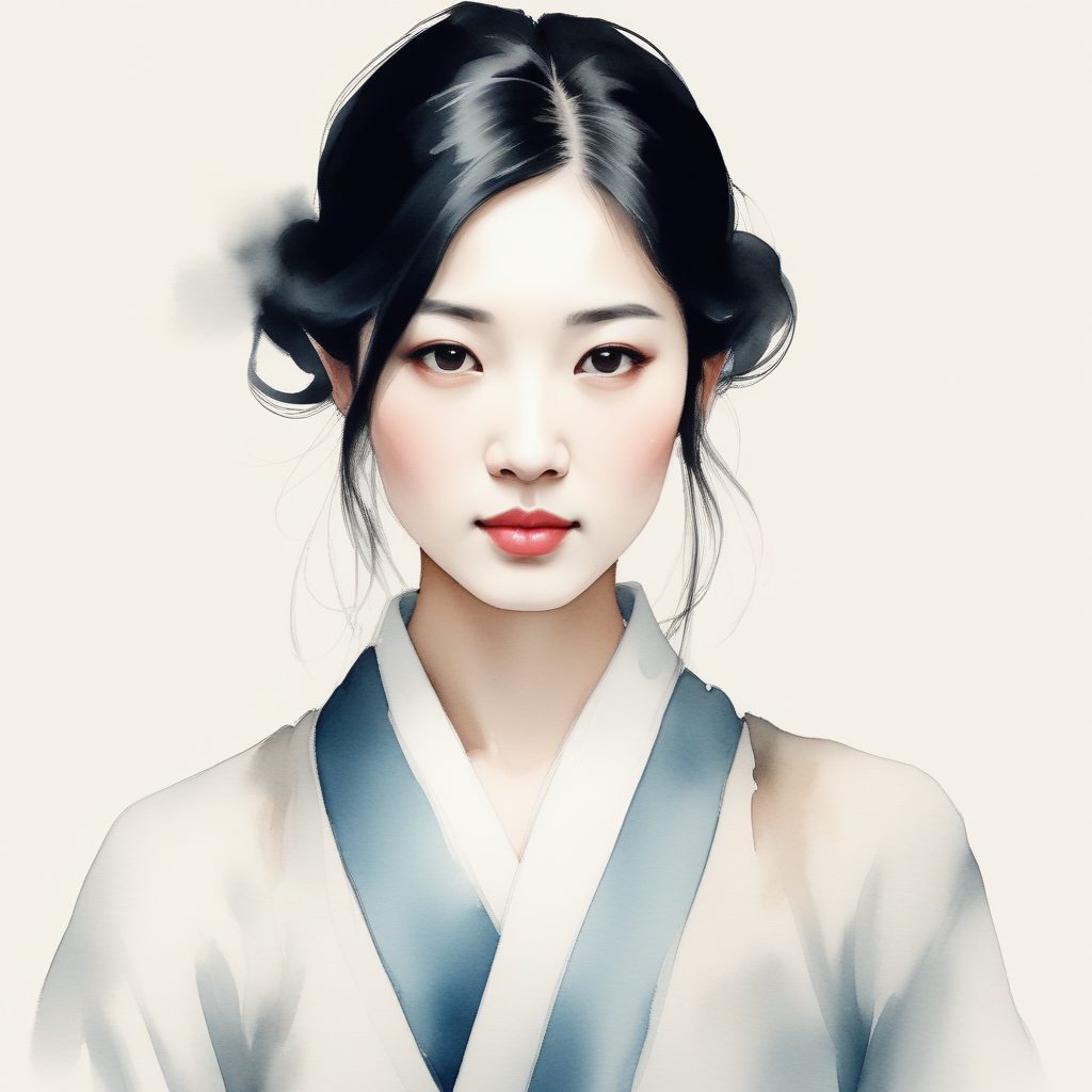 🌊 婉约如诗的新中式水彩风气质头像