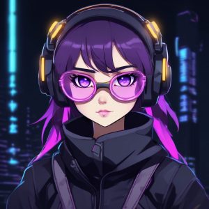 ⚡️未来感拉满!赛博朋克Q版少女,打造超现实科技头像