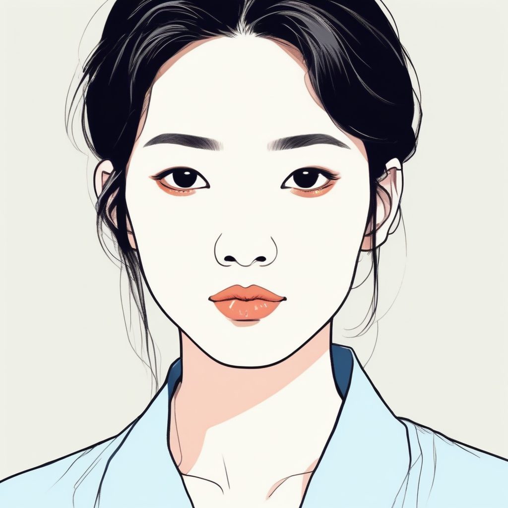 温柔氛围感 AI生成头像:低饱和度马克笔插画,头像制作新灵感
