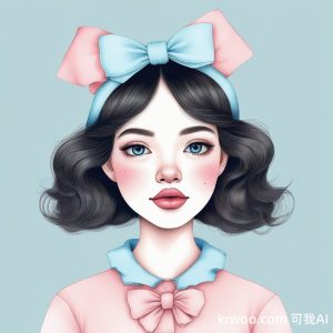 温柔治愈!粉蓝系韩风极简手绘插画AI头像 🌸