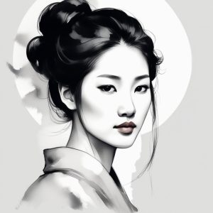🌙新中式清冷感 AI 绘画: 诗意东方水墨韵味头像