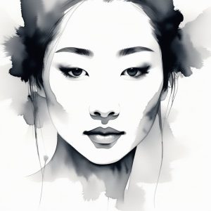 🎋 新中式清冷感 AI 头像制作: 水墨晕染东方美学, 绝绝子