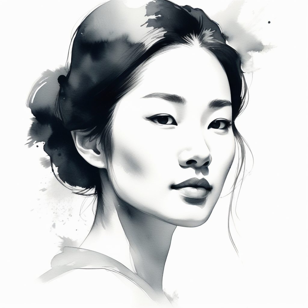 新中式清冷感！这组水墨风AI头像意境绝了✨