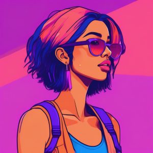 🦋 Y2K千禧亚文化AI生成头像,彩色发夹拉满辣妹氛围