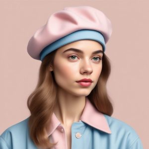 🎨 艺术感满分！粉蓝系时尚女孩极简手绘插画头像