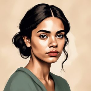 🎨油画质感手绘 AI 绘画: 极简复古厚涂肖像