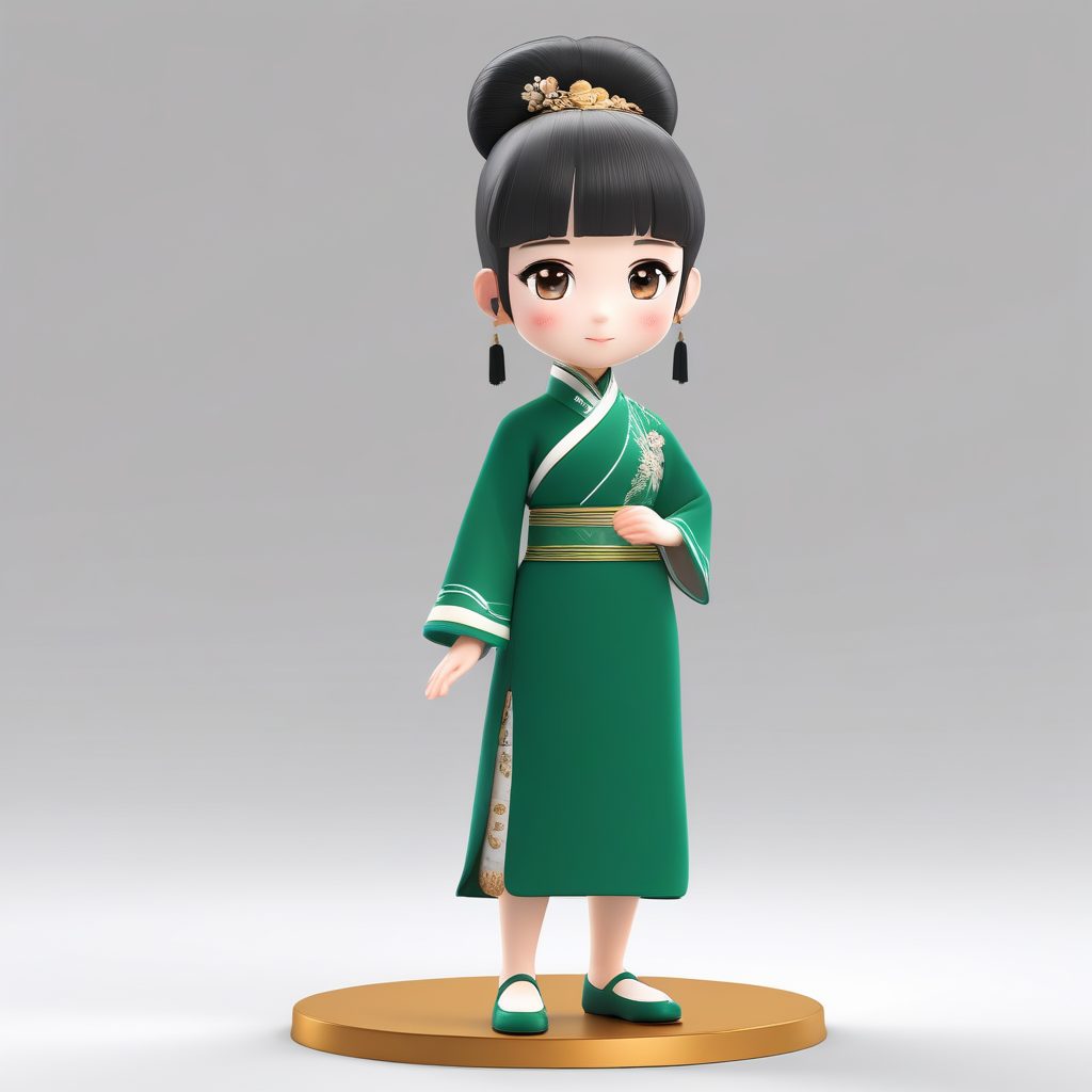 👑优雅中国风Q版旗袍少女：3D国风的极致典雅