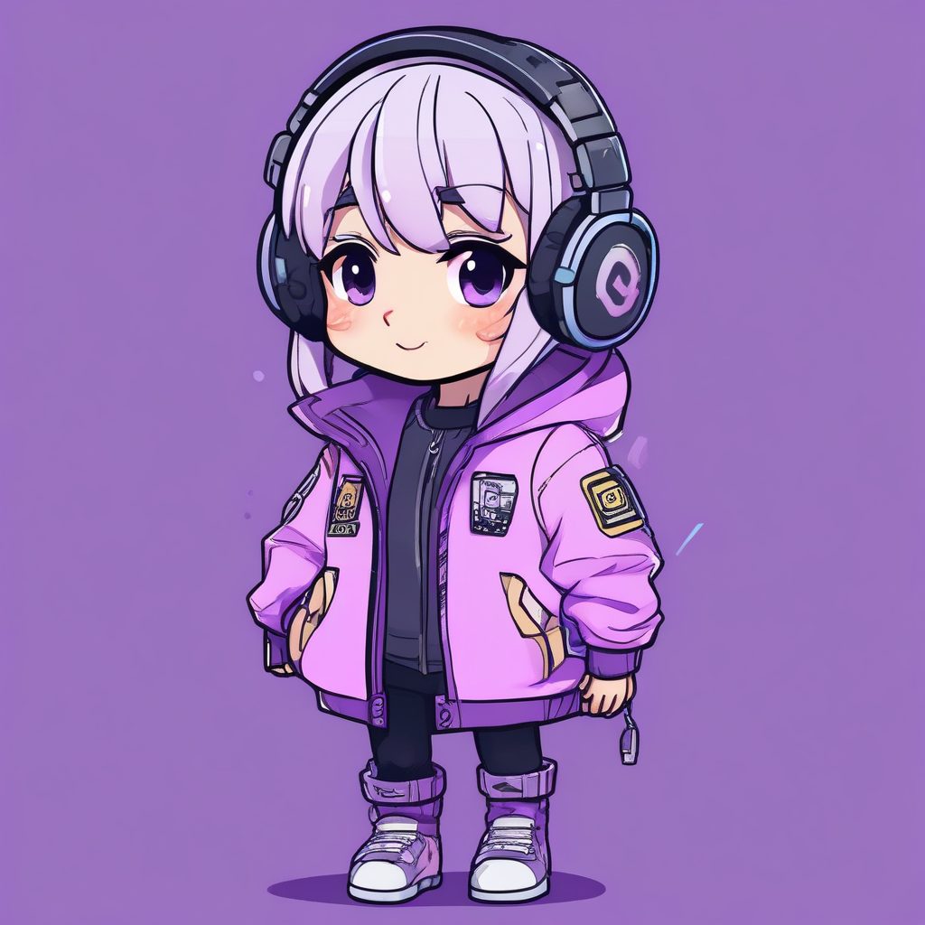 元气少女🔥二次元Q版：赛博朋克风酷妹头像生成