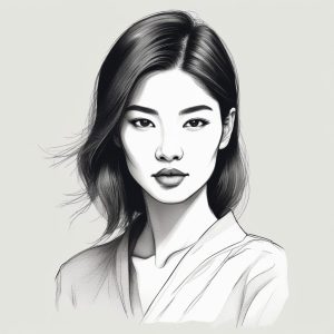 📸 杂志感拉满 AI 绘画：日系极简速写时尚手绘头像