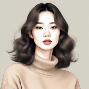 🧥 在线制作头像：韩系极简时尚手绘，拿捏那种优雅松弛感