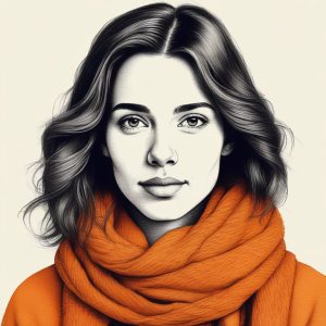 🎨噪点肌理感复古手绘 AI 制作头像：治愈系少女，生成个性头像