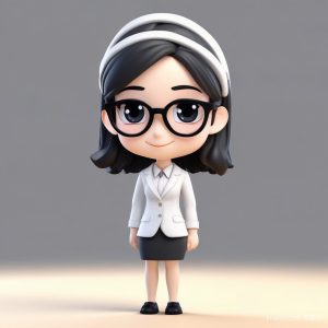 这种3D极简Q版女老师头像真的太治愈了，亲测亲和力拉满✨
