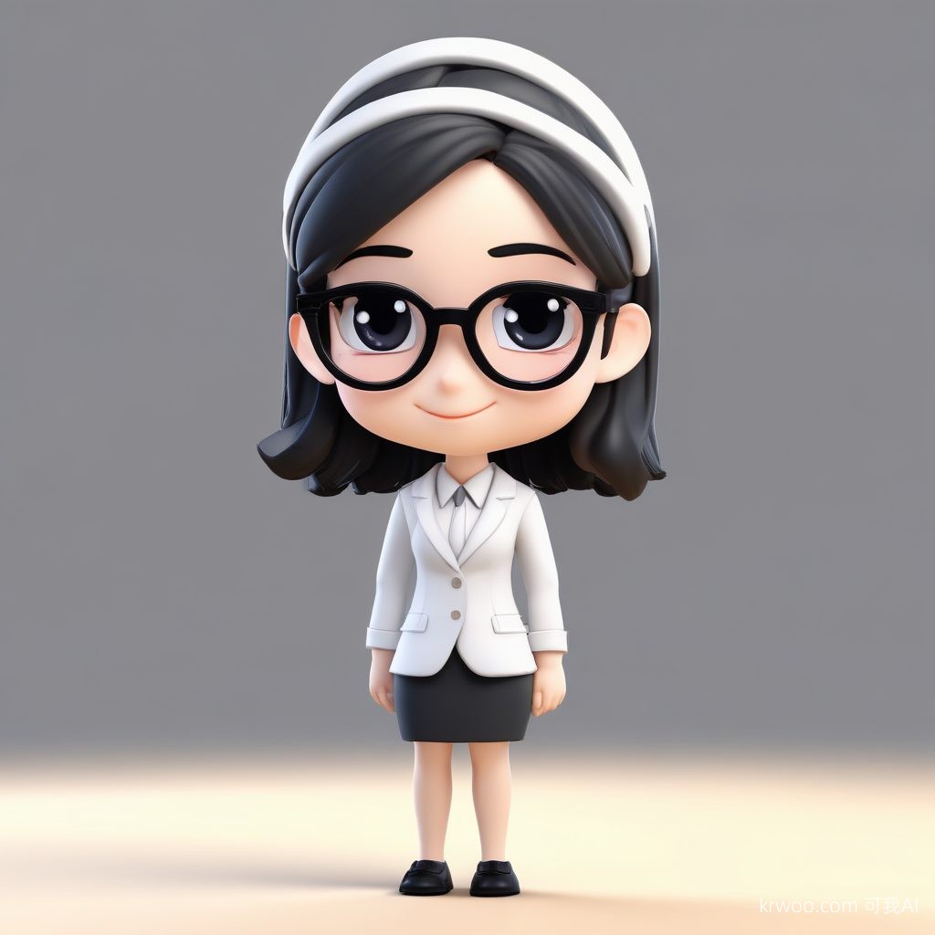 这种3D极简Q版女老师头像真的太治愈了，亲测亲和力拉满✨