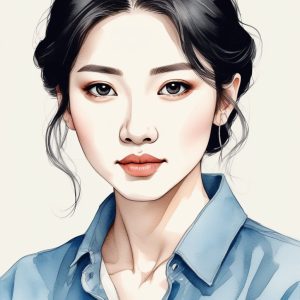 职场利落感 AI制作头像：韩系极简风，在线生成头像必备