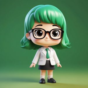 📚职场元气风 AI 头像生成：戴眼镜的 Q 版女教师，在线制作头像新宠