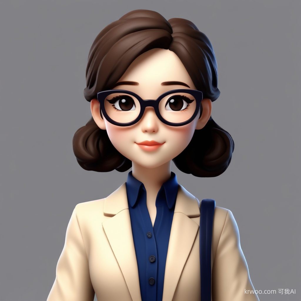 知性温柔Q版3D女教师AI头像生成