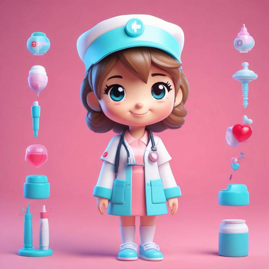 🍭 治愈系Q版:3D磨砂质感可爱护士头像分享
