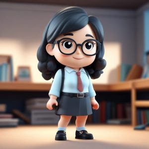 🍎 治愈系 Q 版女教师 AI 头像制作：知性温柔的 3D 盲盒风