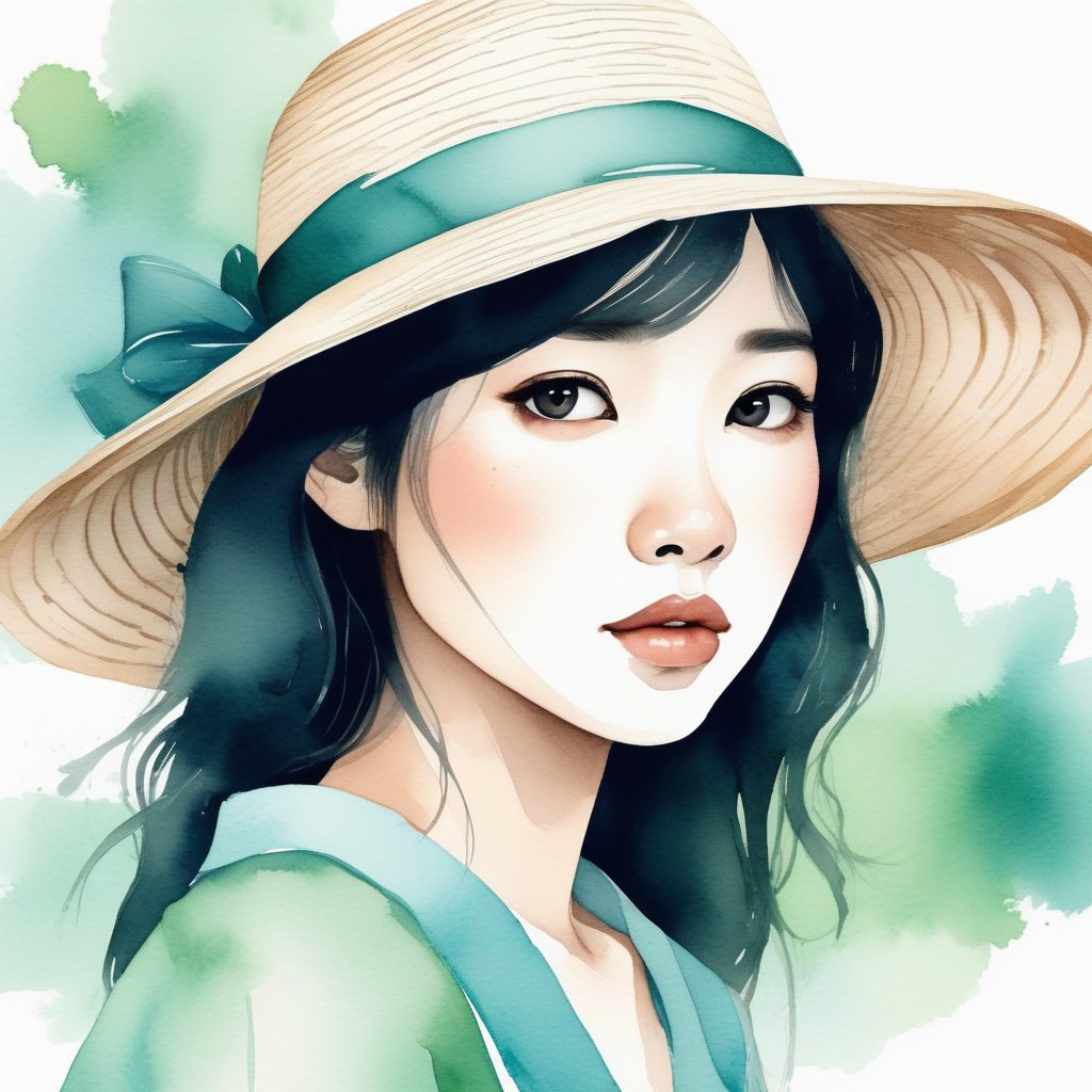 🌊 治愈系水彩手绘头像：夏日里的那抹清爽凉风