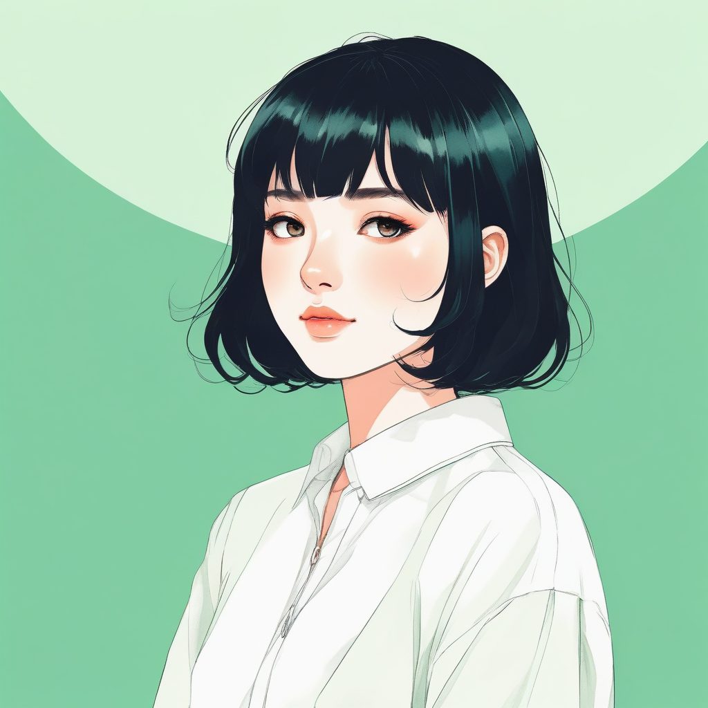 🌿治愈系天花板！在线头像生成：透明水彩风格温柔少女