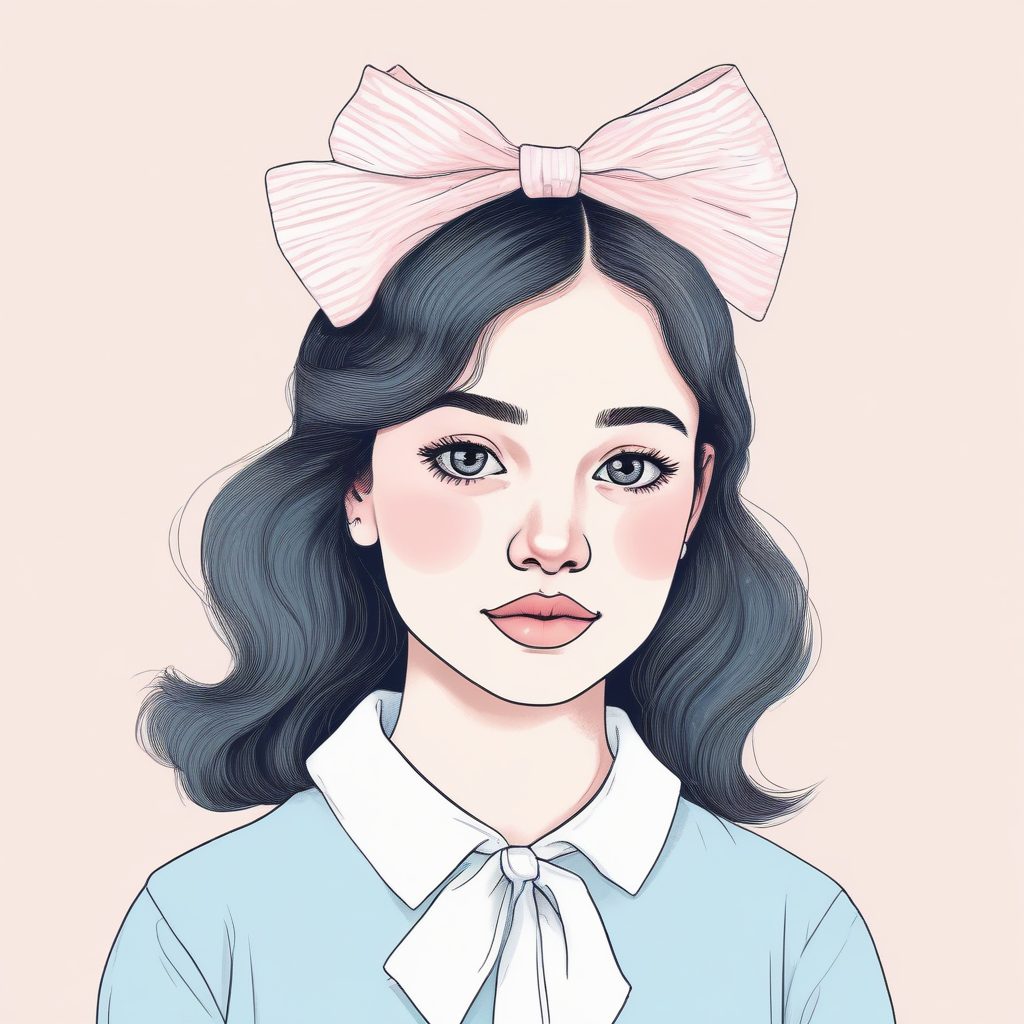 治愈系涂鸦✨粉蓝女孩头像承包整年少女心