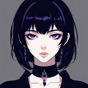 ✨暗黑哥特风病娇动漫少女AI头像生成